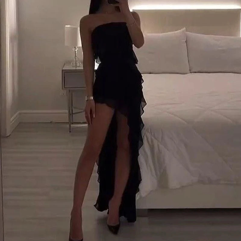 Strapless Ruffle Dress