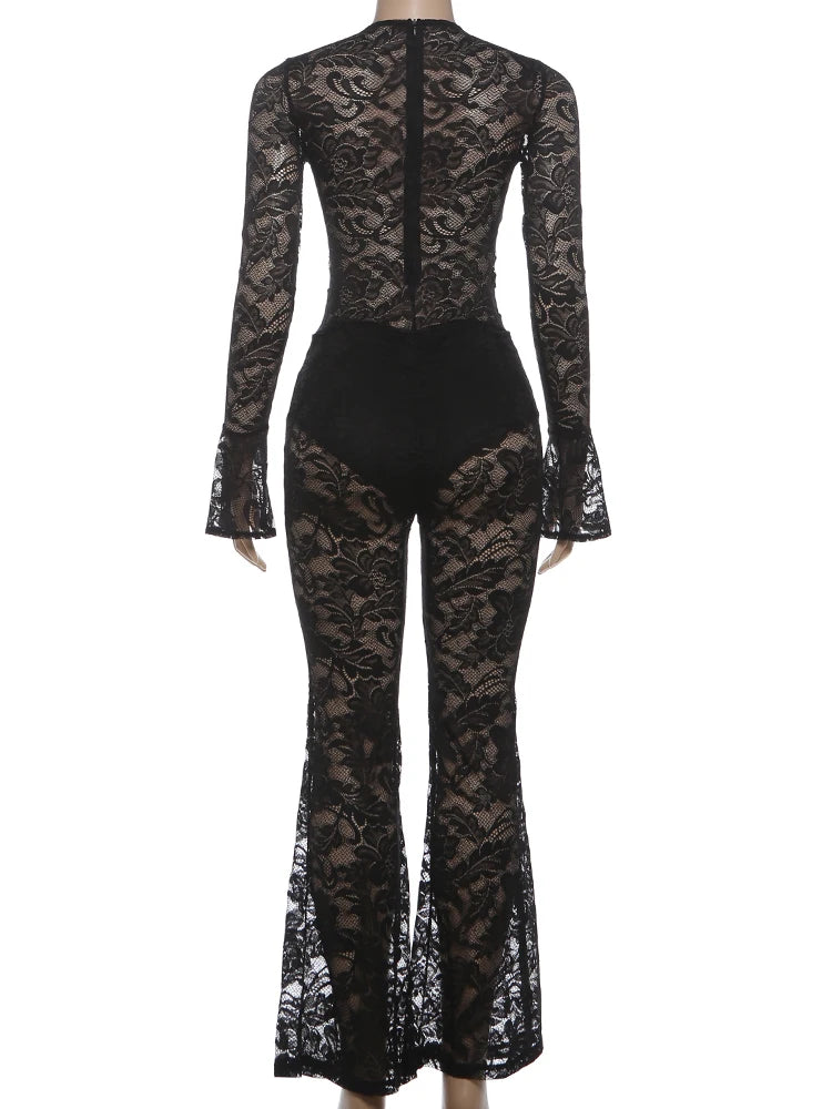 Open Lace Full body Jumpsuits