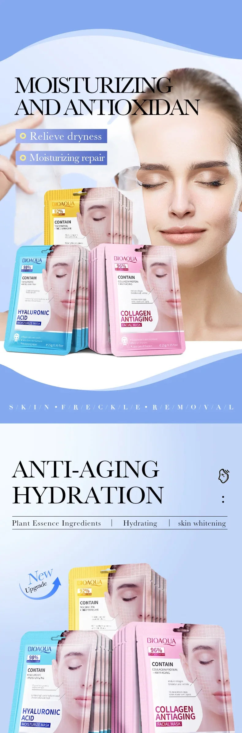 Skin Care BIOAQUA Retinol Collagen Anti Wrinkle Facial Masks