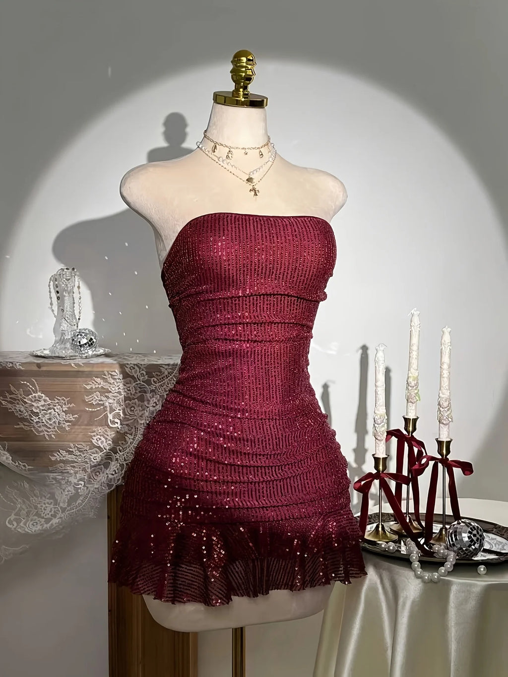 Sexy Strapless Mini Dress