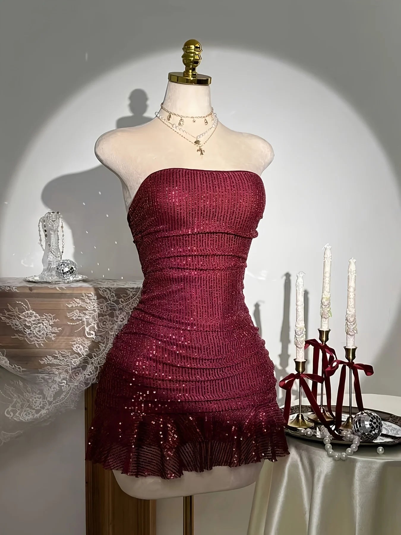 Sexy Strapless Mini Dress