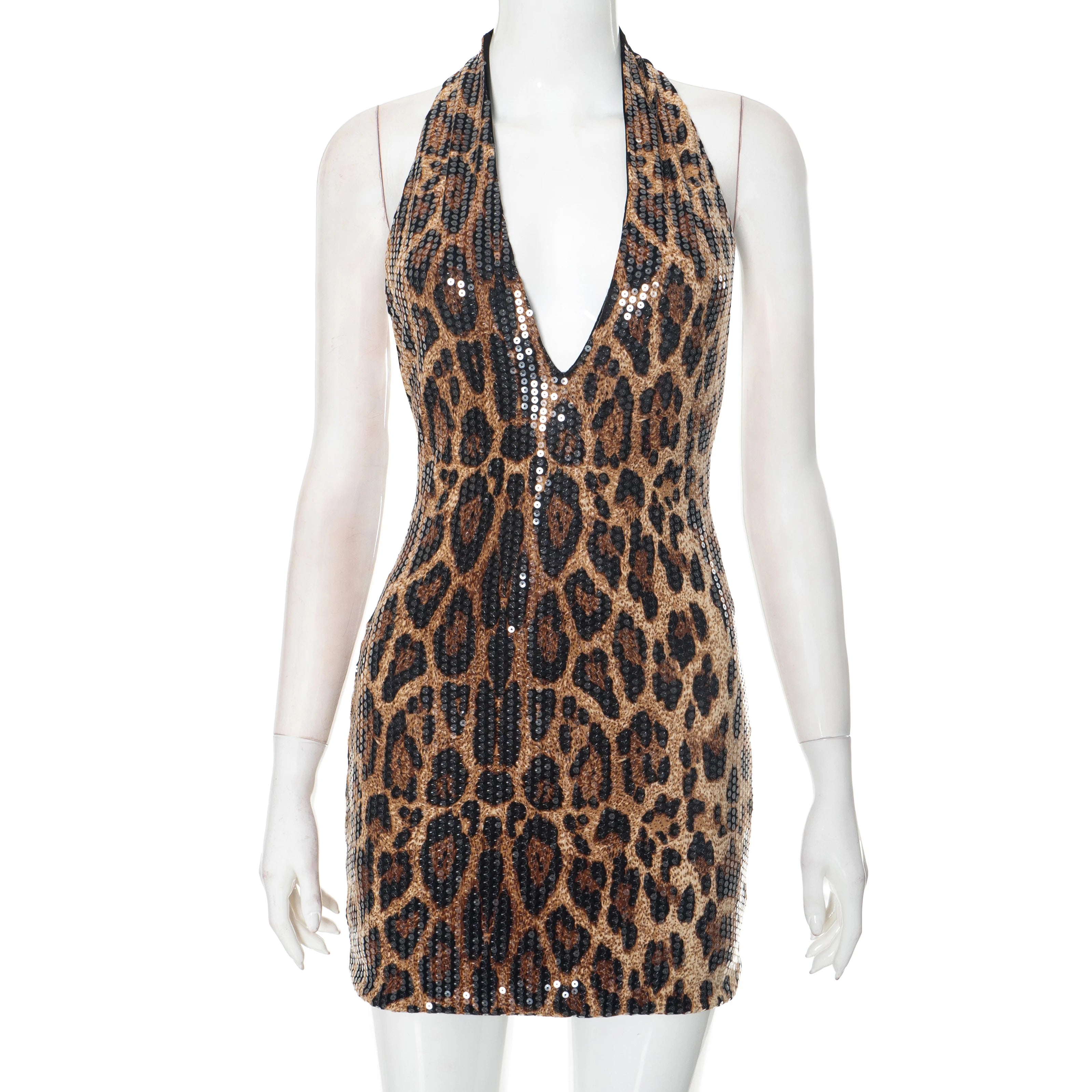 Shimmer Leopard Dress