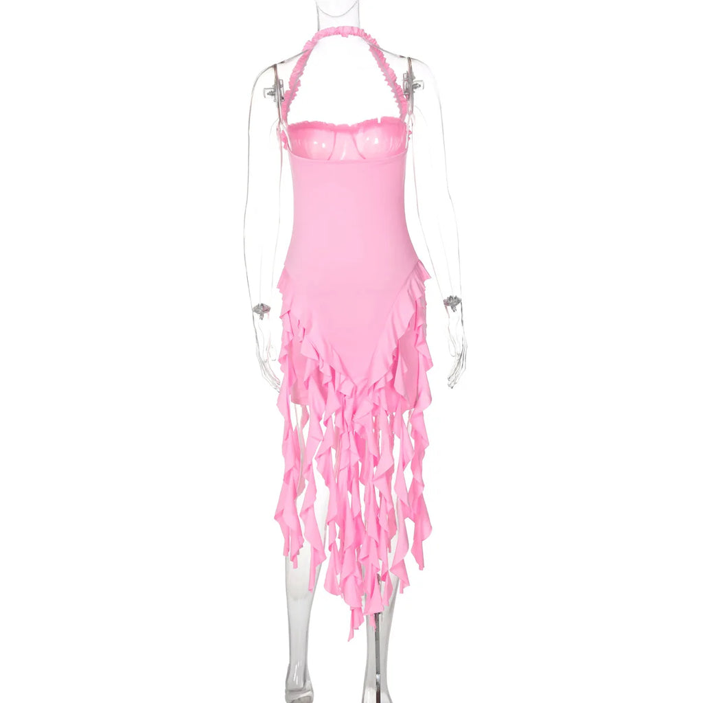 Strap Ruffle Dress