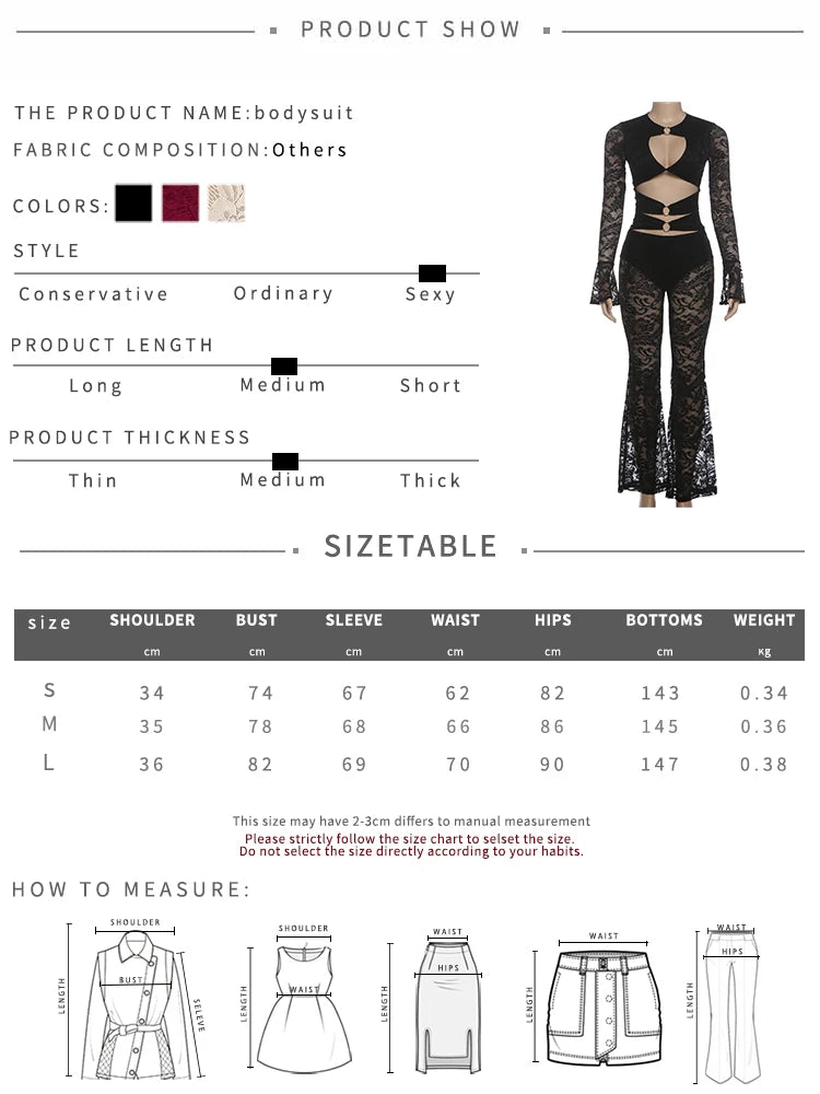 Open Lace Full body Jumpsuits