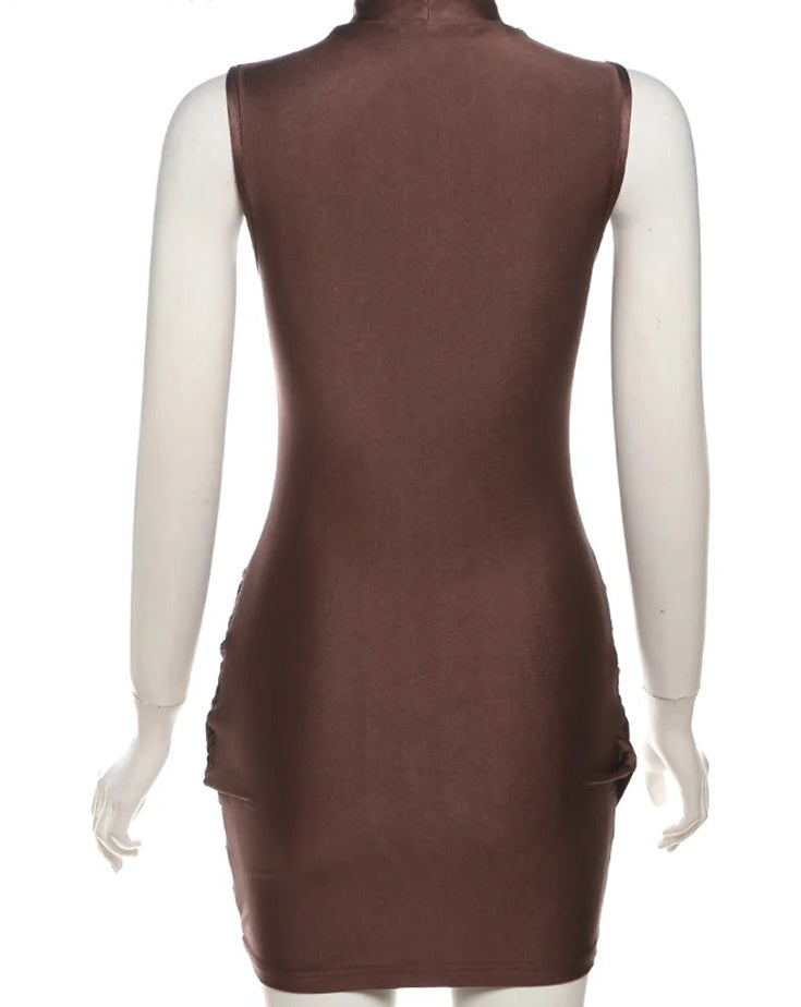 Classy Crossover Mini Dress