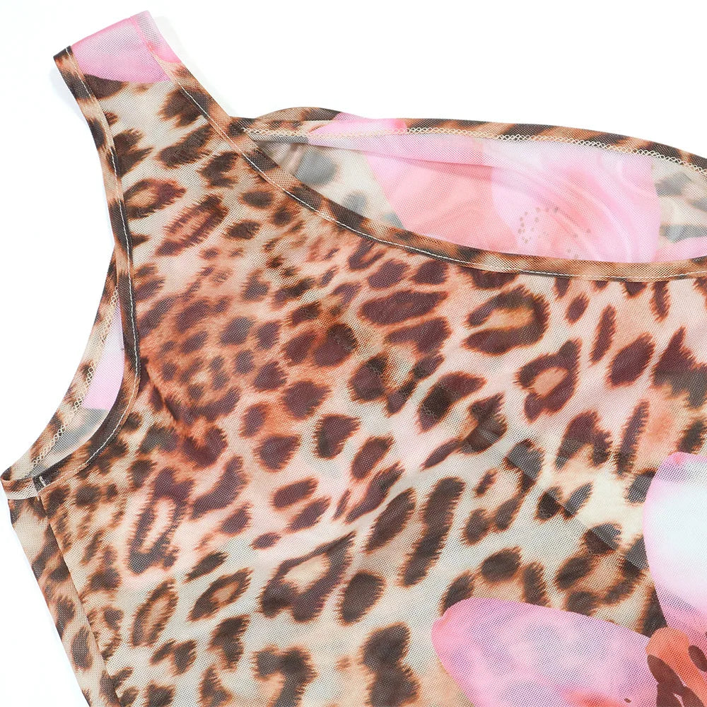 Floral Leopard Summer Dresses