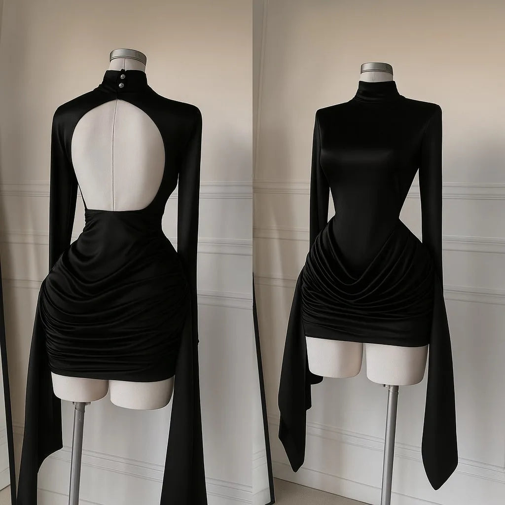 Classy Long Sleeve Mini Dress