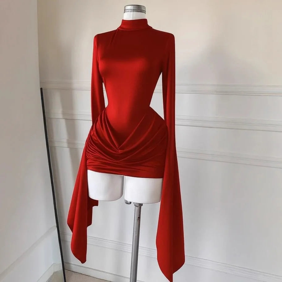 Classy Long Sleeve Mini Dress