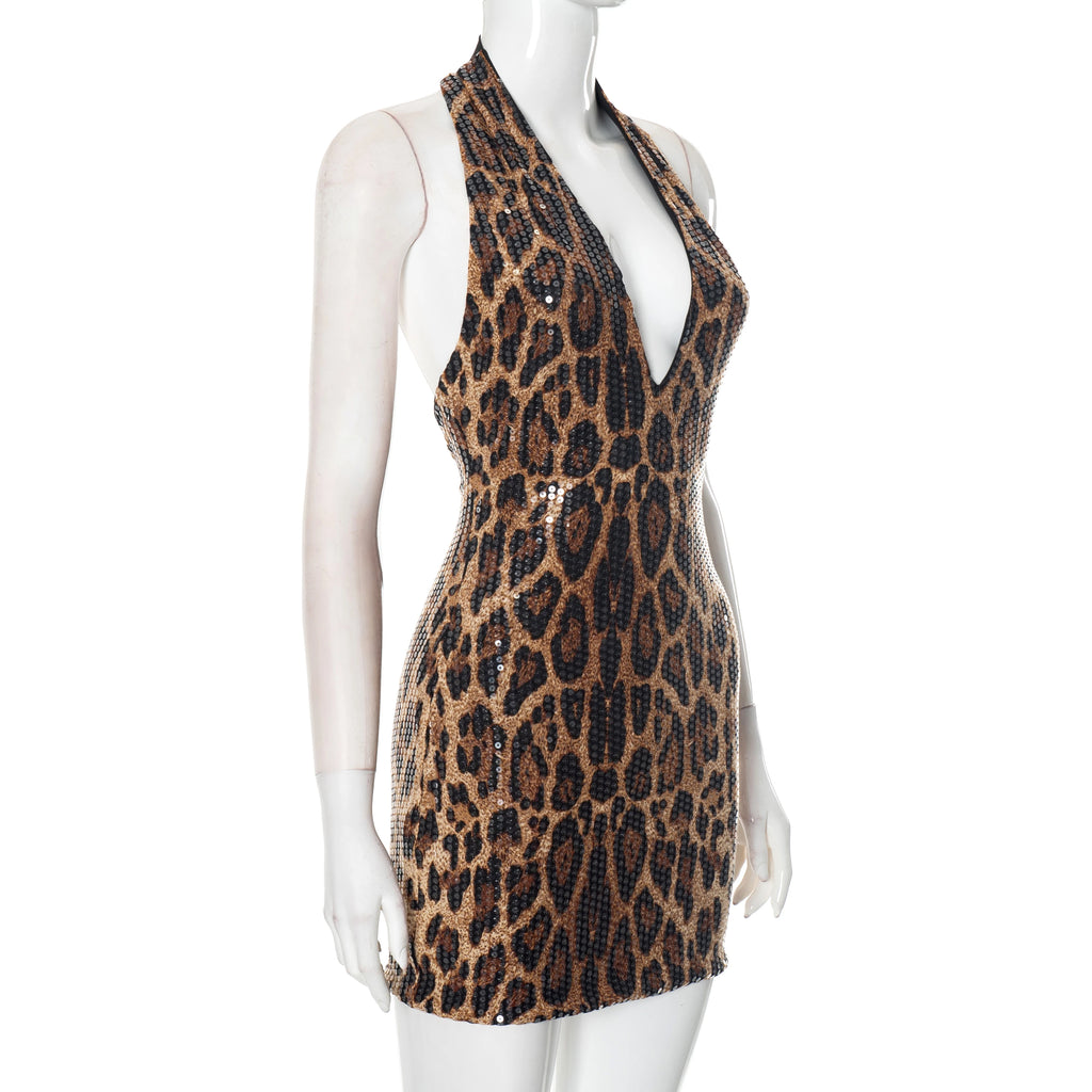 Shimmer Leopard Dress