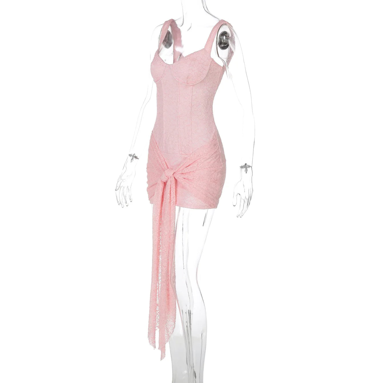 Classy Tie Up Lace Dress