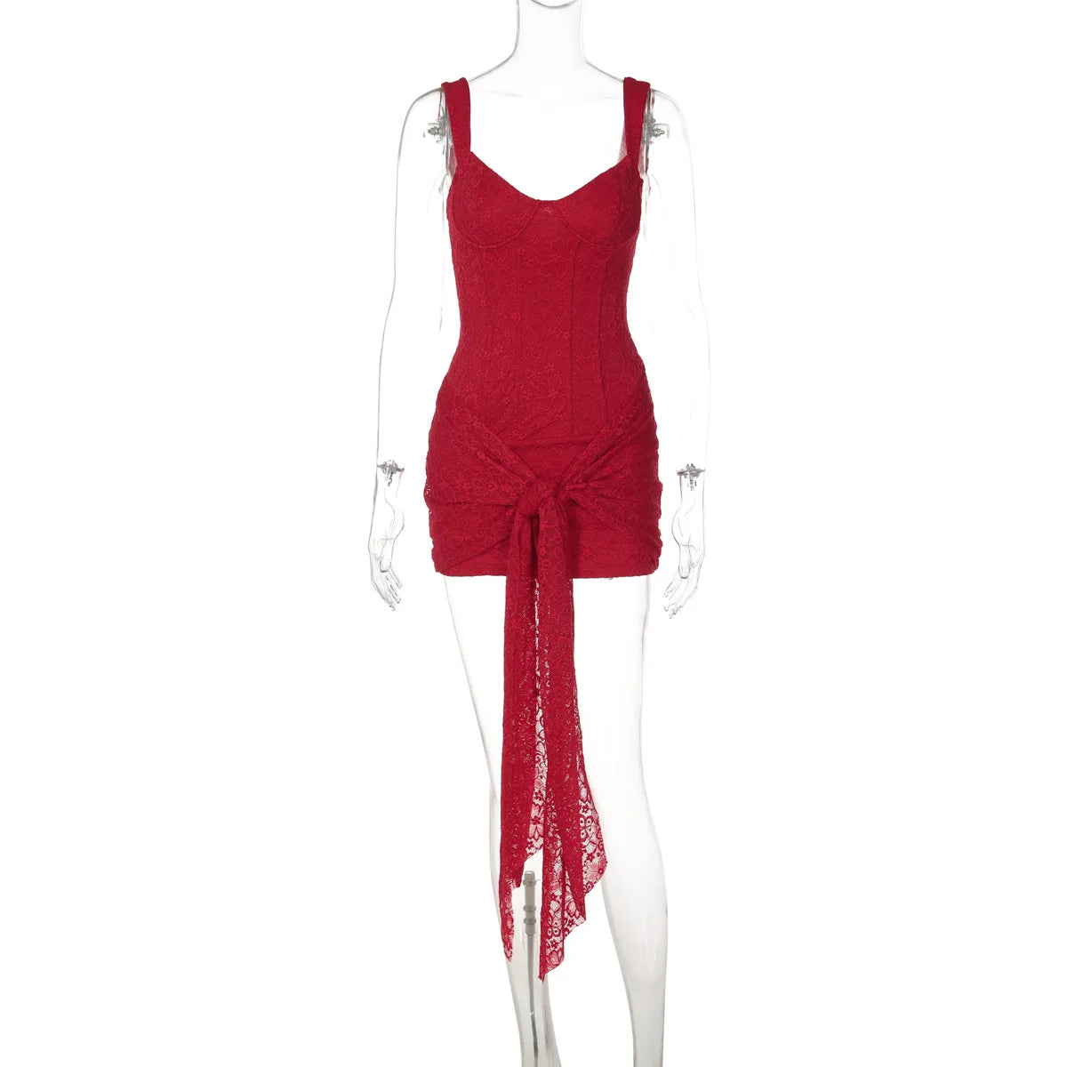 Classy Tie Up Lace Dress