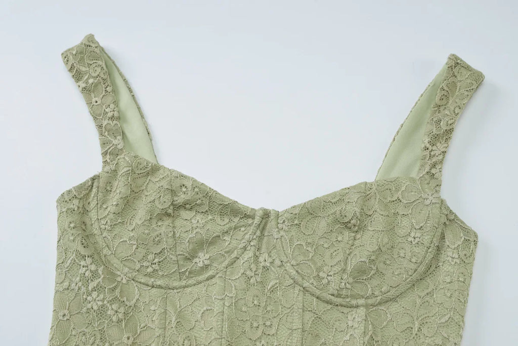 Classy Tie Up Lace Dress