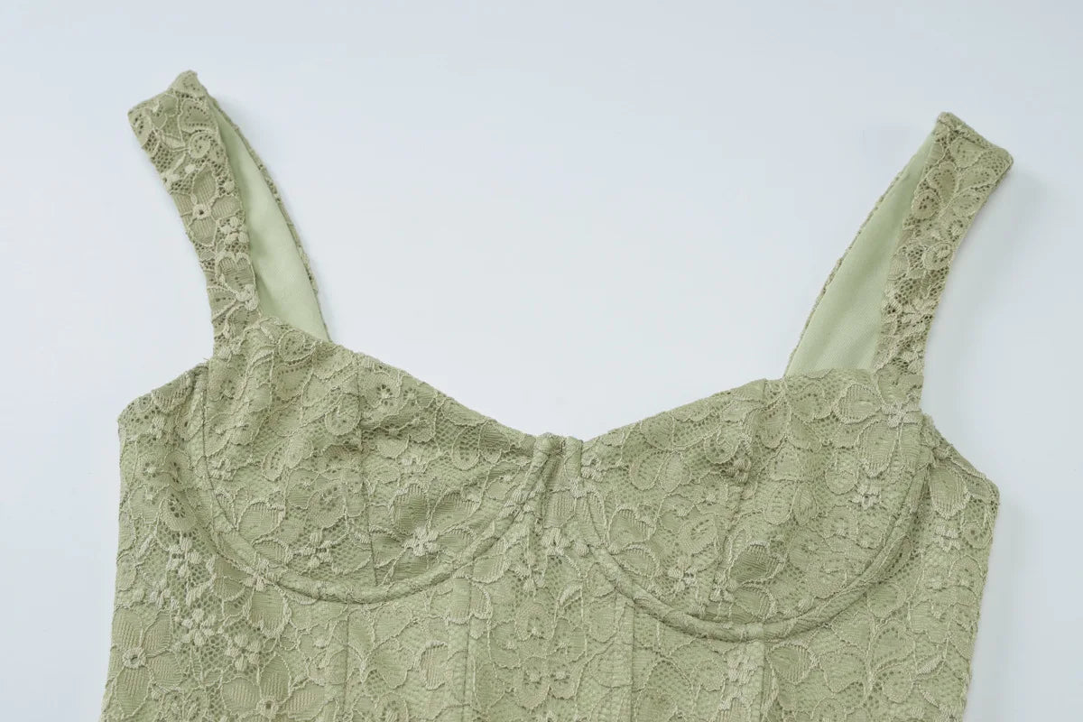 Classy Tie Up Lace Dress