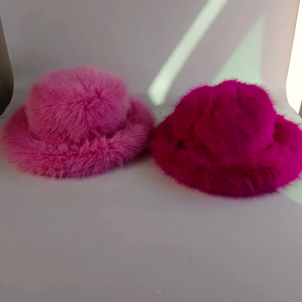 Fur Bucket Hat with two-piece set bag option