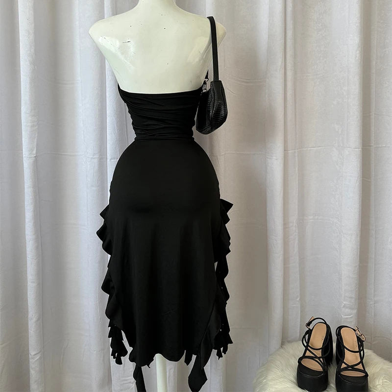 Strapless Ruffle Dress
