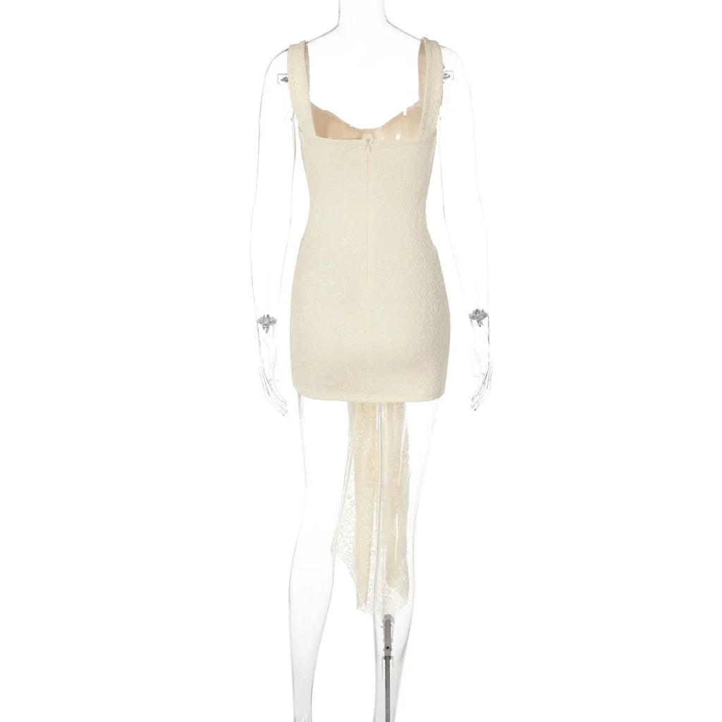 Classy Tie Up Lace Dress