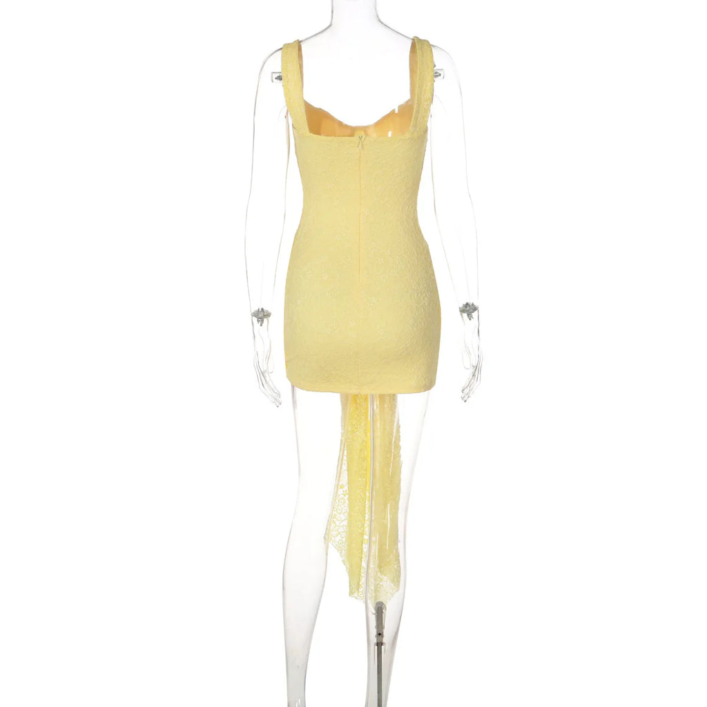 Classy Tie Up Lace Dress