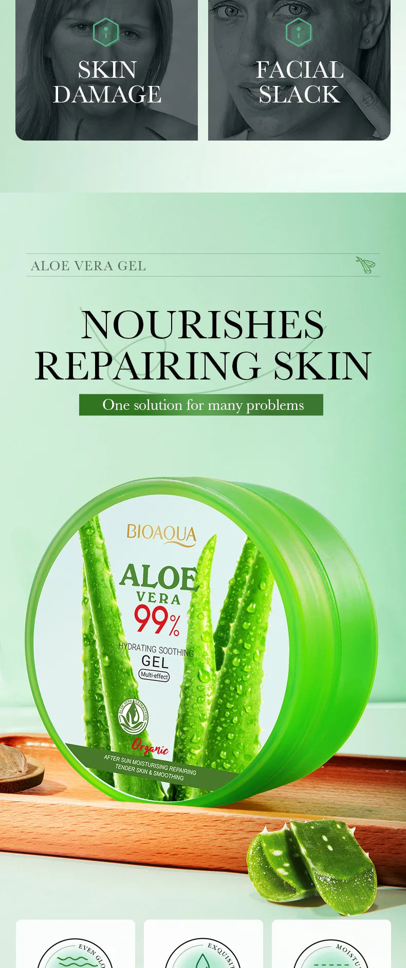 BIOAQUA Moisturizing and Soothing Aloe Vera Gel