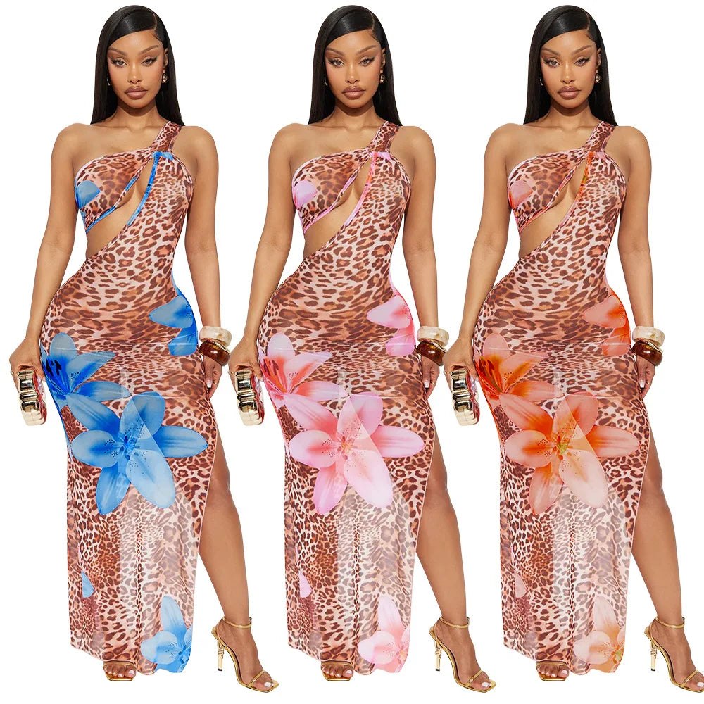 Floral Leopard Summer Dresses