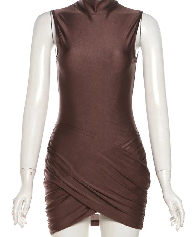 Classy Crossover Mini Dress