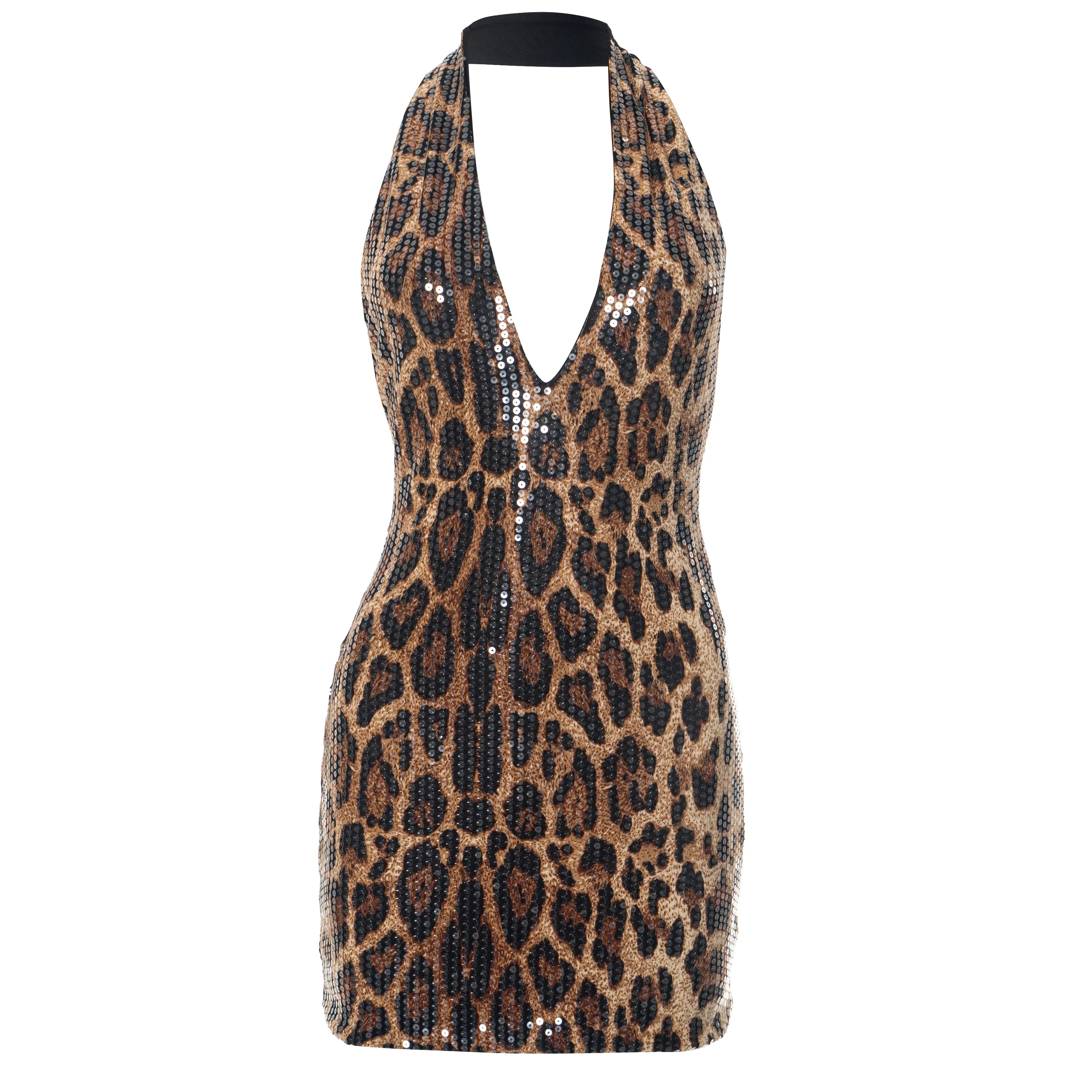 Shimmer Leopard Dress