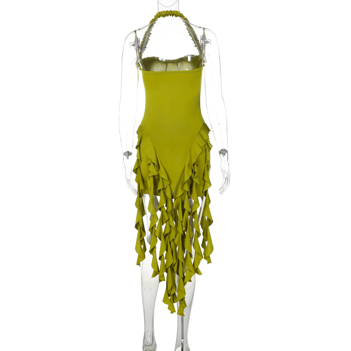 Strap Ruffle Dress