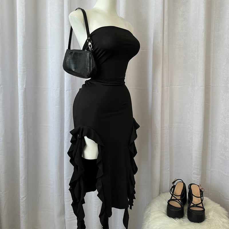 Strapless Ruffle Dress