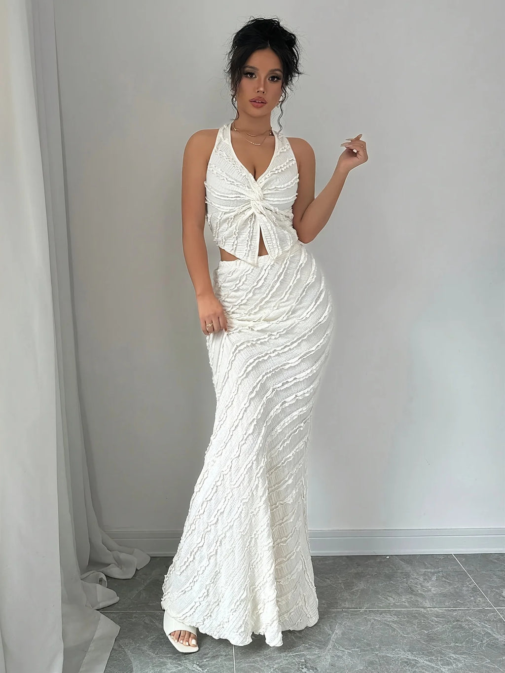 Elegant Sleeveless Beach 2-Piece Set