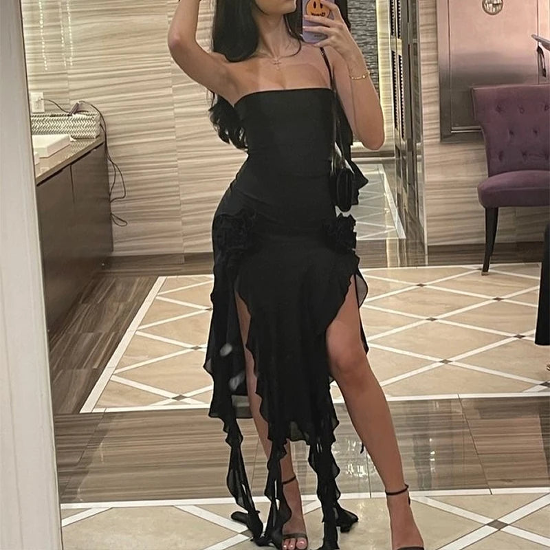 Strapless Ruffle Dress
