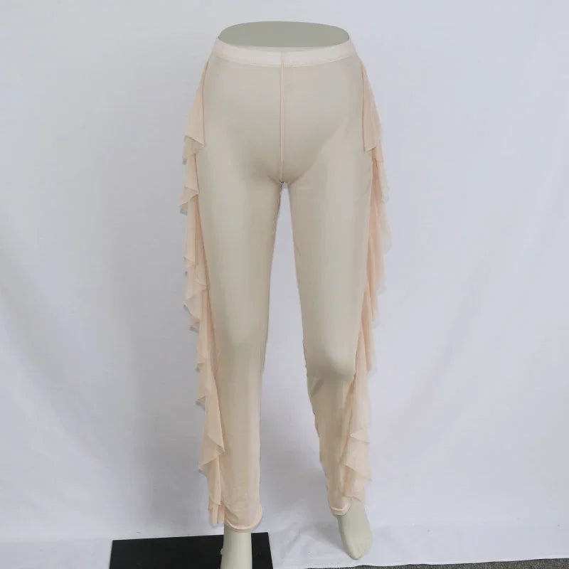 Transparent Ruffle Bikini Cover Up