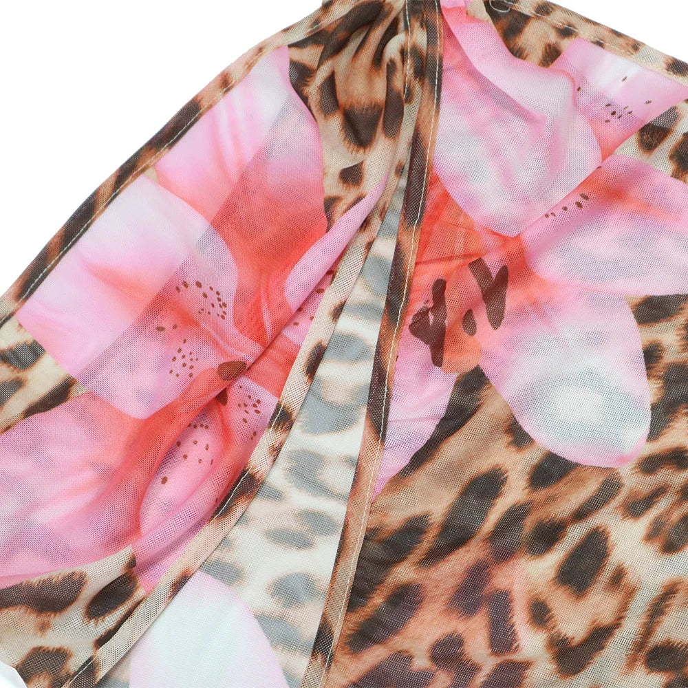 Floral Leopard Summer Dresses