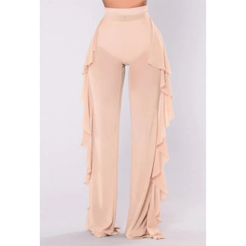 Transparent Ruffle Bikini Cover Up