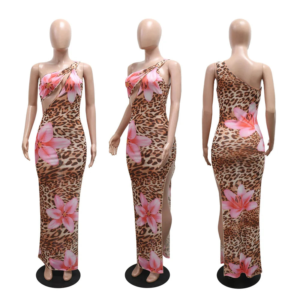 Floral Leopard Summer Dresses