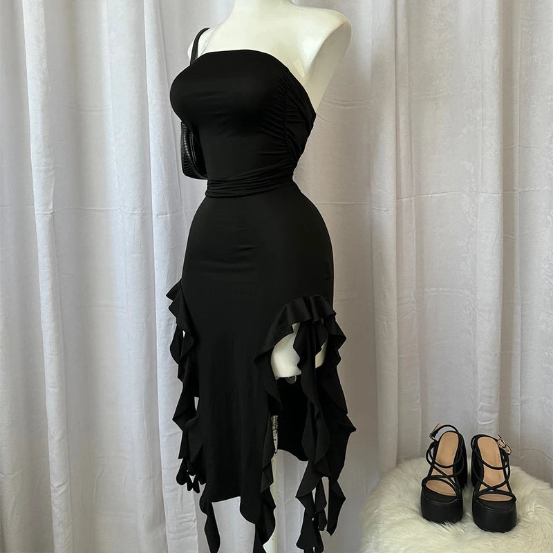 Strapless Ruffle Dress