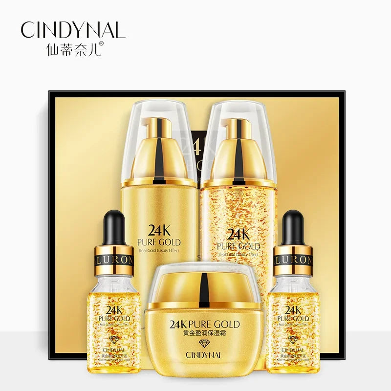 24K Gold Skin Care Sets Moisturizes