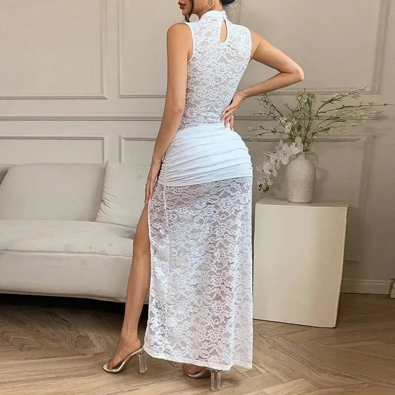 Elegant Sleeveless Flower Dress