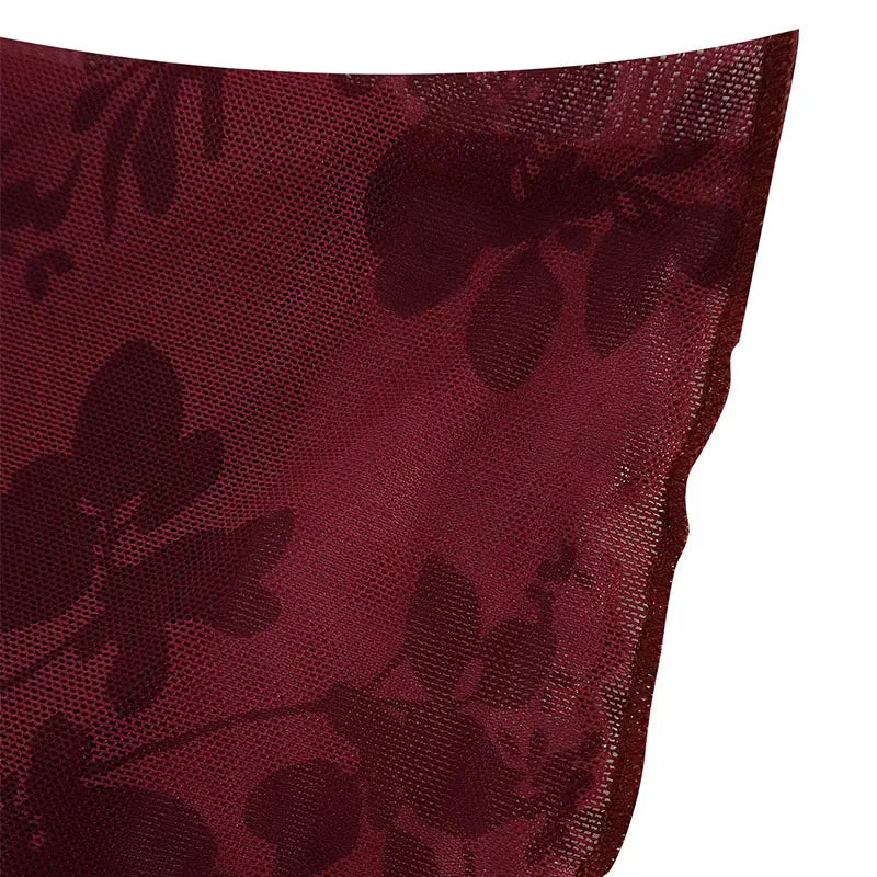 Graceful Red Wine Dress