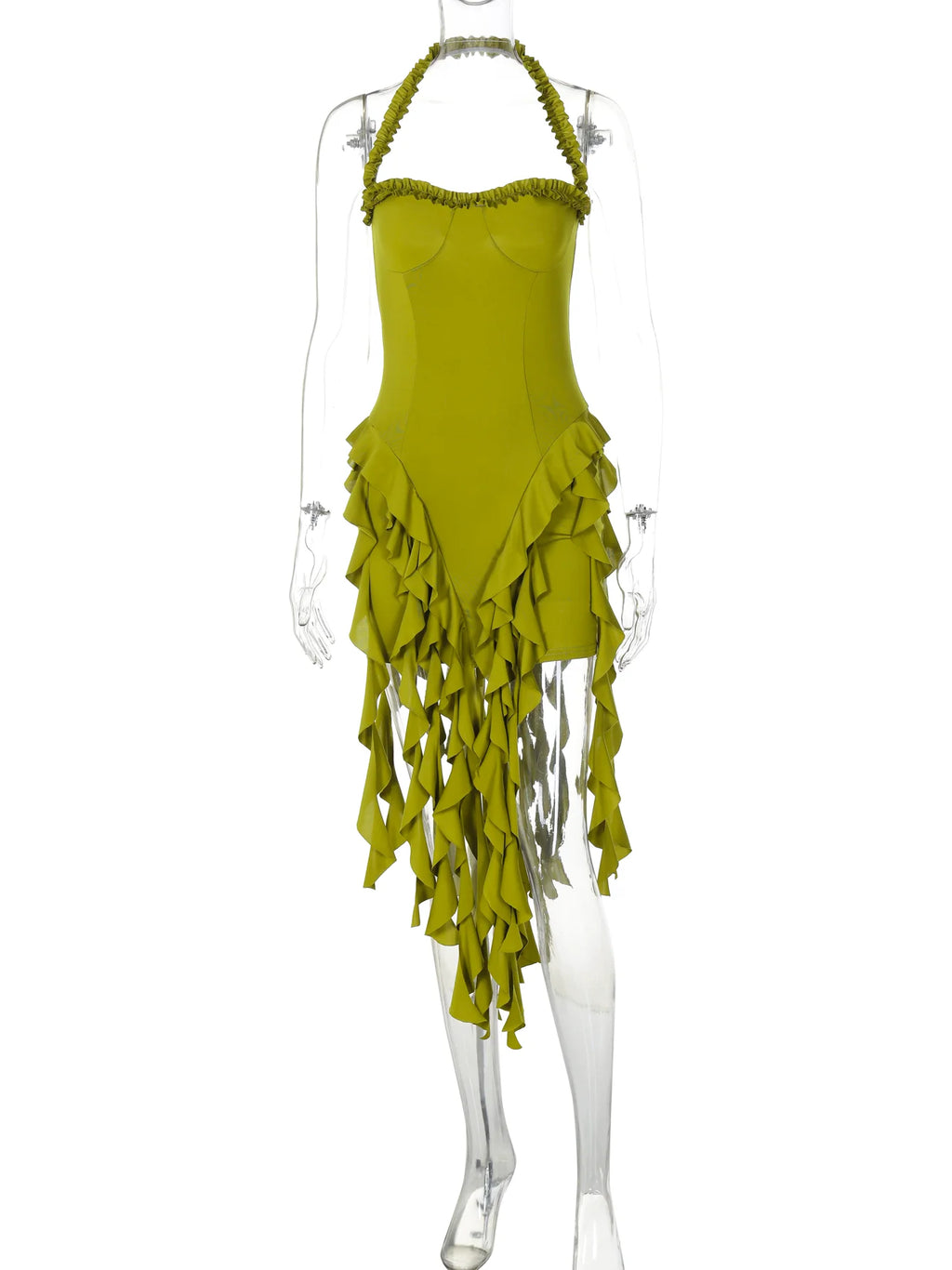 Strap Ruffle Dress