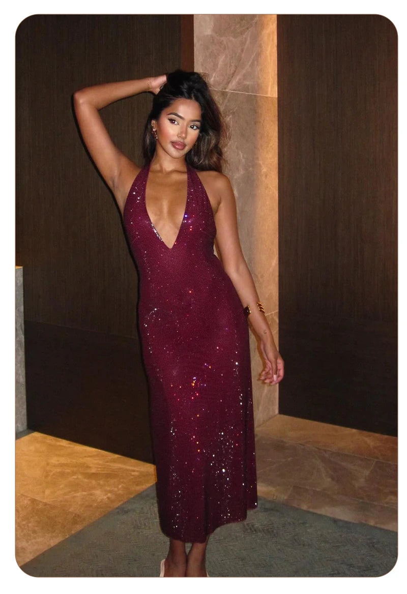 Classy Rhinestone Dress ￼