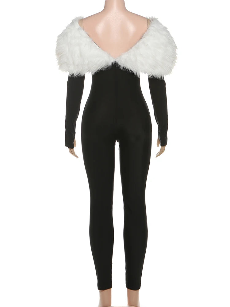 Furry Top Jumpsuits