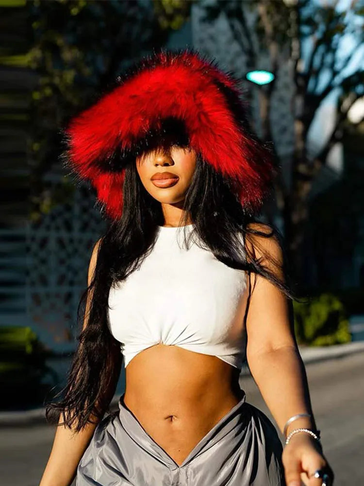 Fashionable Fur Bucket Hats