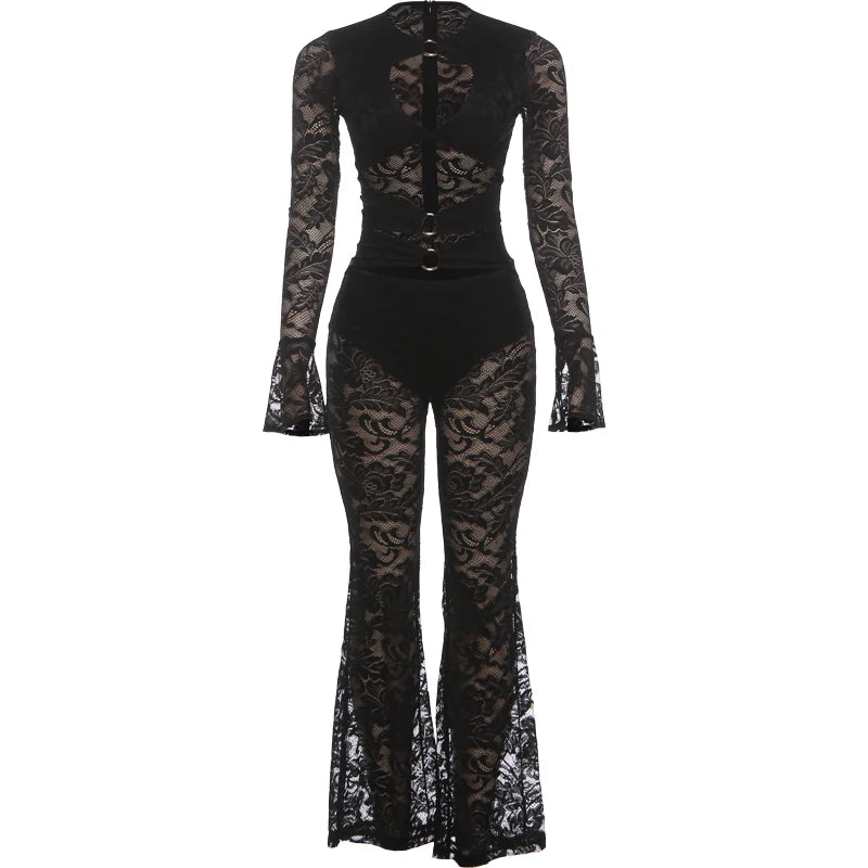Open Lace Full body Jumpsuits