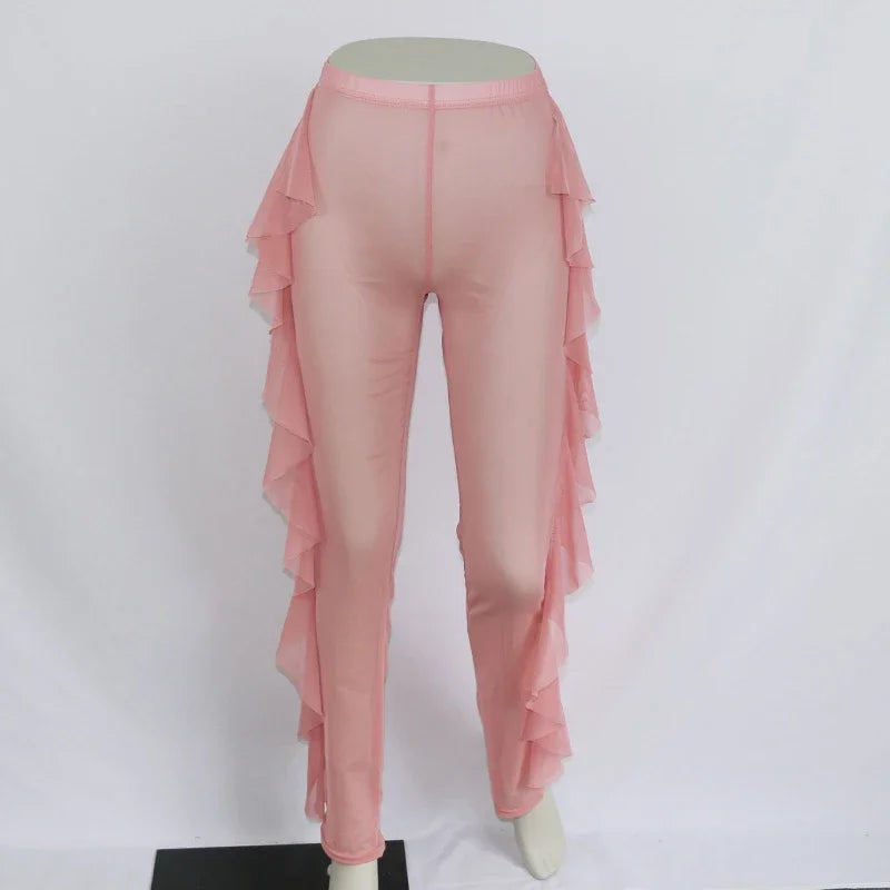 Transparent Ruffle Bikini Cover Up