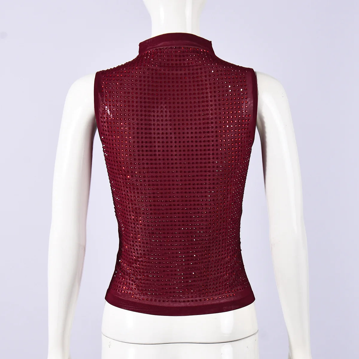 Rhinestone Turtle Neck Shirt