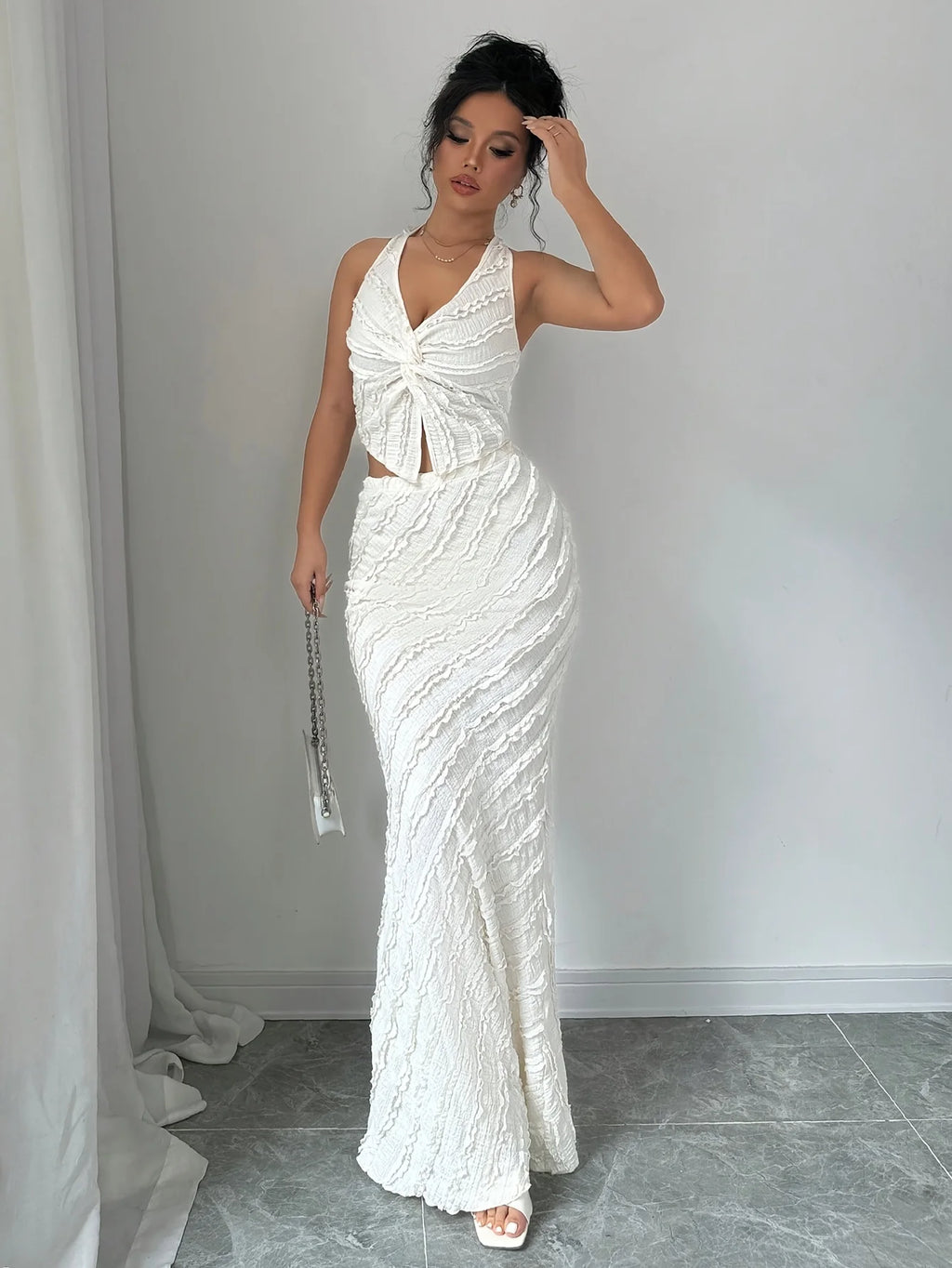 Elegant Sleeveless Beach 2-Piece Set