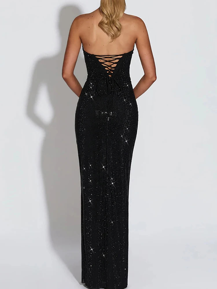 Strapless Bling Ladies Dress