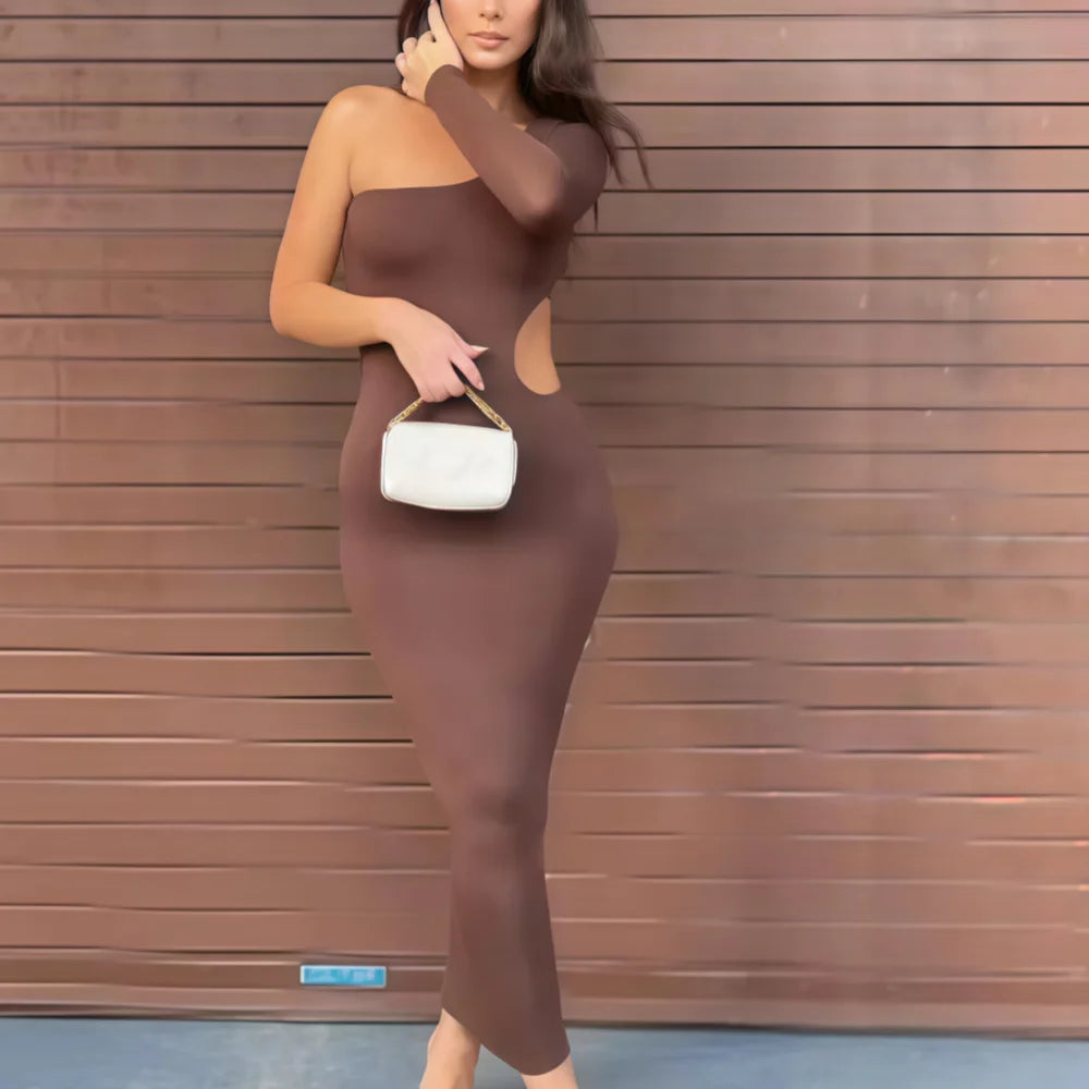 Classy Side Long Sleeve Dress