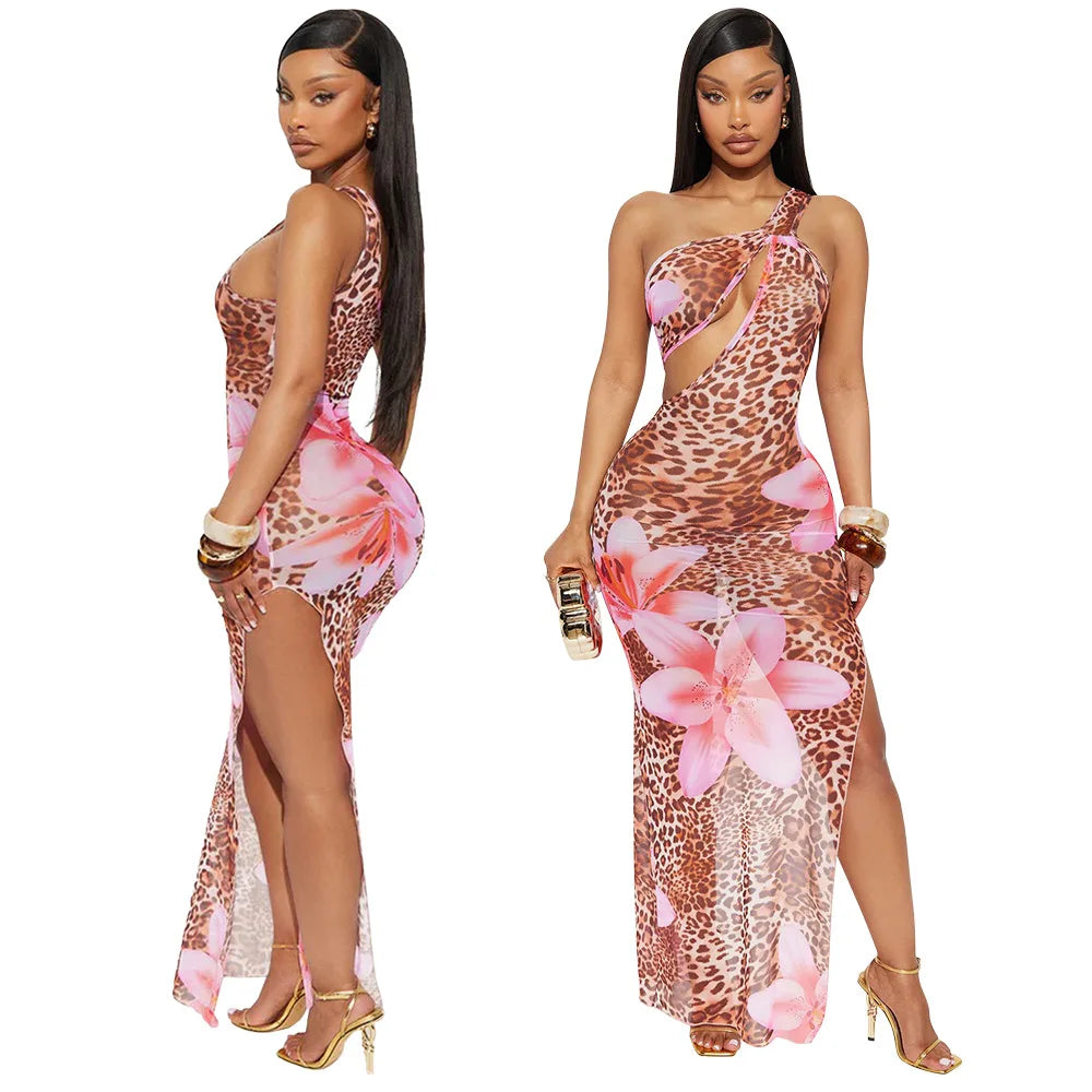 Floral Leopard Summer Dresses