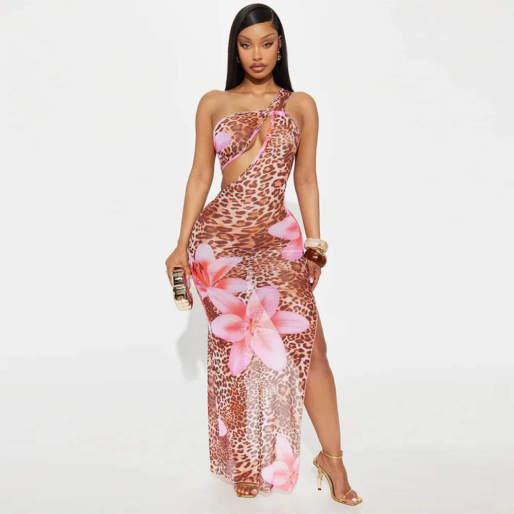 Floral Leopard Summer Dresses