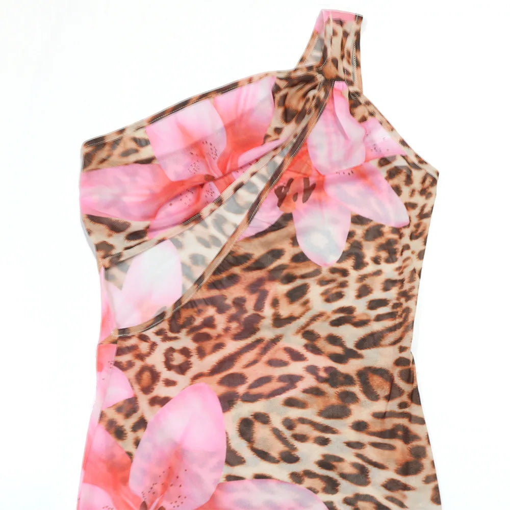 Floral Leopard Summer Dresses
